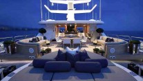 Sundeck of the 2009 luxury charter yacht CANDYSCAPE II